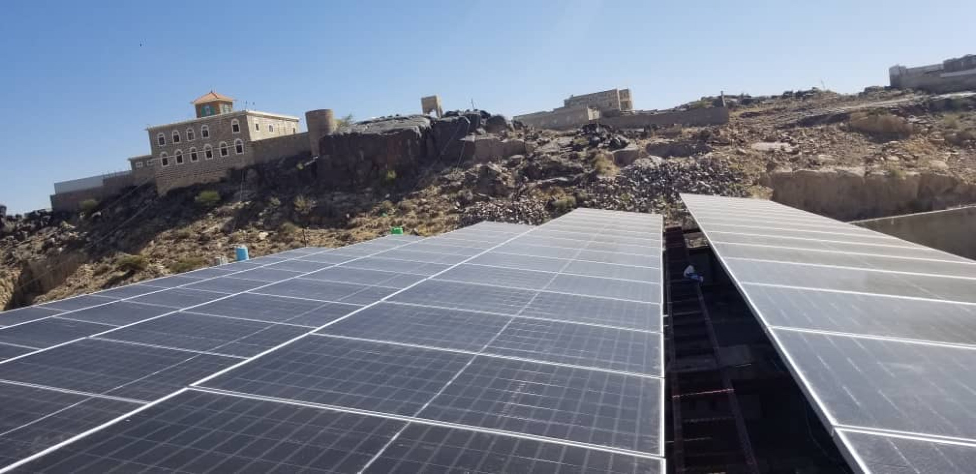 Supply, installation, and operation of a solar system to operate a mill with a capacity of 22 kW for the client/ Qaid Al-Maljami - Rada'a / Al-Bayda